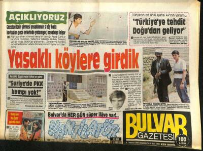 Bulvar Gazetesi 8 Temmuz 1987 - Aksu İplik Fabrikası Yandı GZ62005 - 1