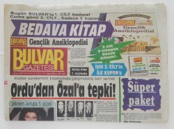 Bulvar Gazetesi 9 Mayıs 1988 - Ordudan Özala Tepki - GZ45860 - 1