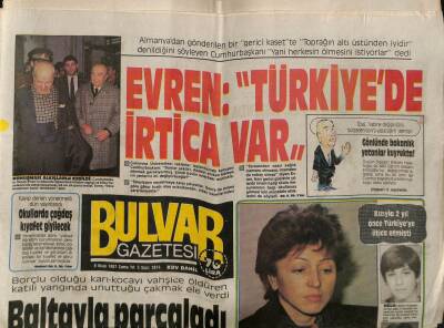 Bulvar Gazetesi 9 Ocak 1987 - Gönül Yazar Tekrar Nişanlısına Döndü GZ62584 - 2