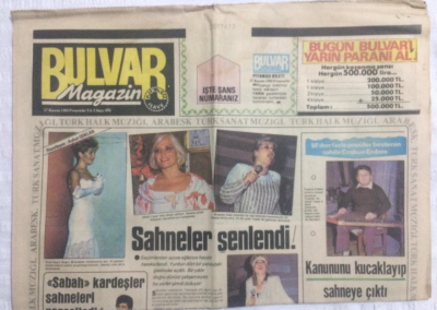 Bulvar Gazetesi Magazin Eki 17 Kasım 1983 - Sahneler Şenlendi, Nigar Uluerer Genç Şarkıcılara Çok Kızıyor - GZ21148 - 1