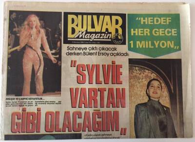Bulvar Gazetesi Magazin Eki 24 Haziran 1983 - Sahneye Çıktı Çıkacak Derken Bülent Ersoy Açıkladı Sylvie Vartan Gibi Olacağım GZ26514 - 1