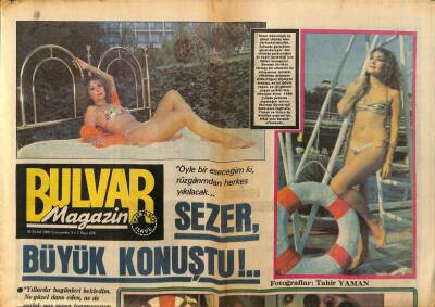 Bulvar Gazetesi Magazin Eki 28 Eylül 1983 - Sezer Güvenirgil En Güzel Vücudu Olan Şarkıcılarımızdan GZ94170 - 1