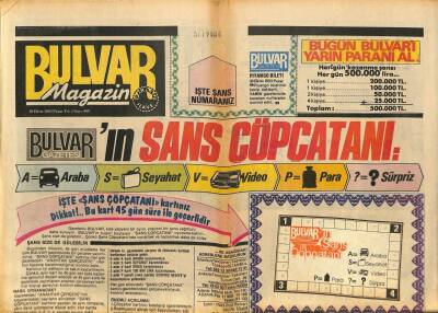 Bulvar Gazetesi Magazin Eki 30 Ekim 1983 - Orhan Boran Leyleğin Ömrü GZ94061 - 1