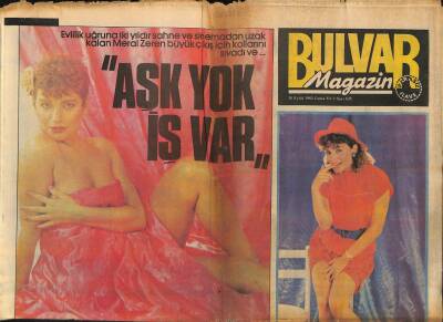 Bulvar Gazetesi Magazin Eki 30 Eylül 1983 - Evlilik Uğruna İki Yıldır Sahne Ve Sinemadan Uzak Kalan Meral Zeren Büyük Çıkış İçin Kollarını Sıvadı GZ94171 - 1