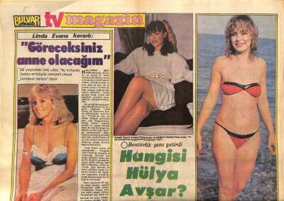 Bulvar Gazetesi Magazin Eki 5 Şubat 1985 - Hangisi Hülya Avşar? GZ89047 - 1