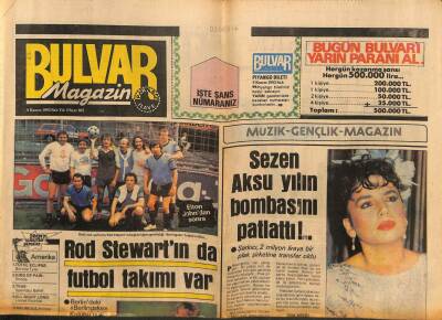 Bulvar Gazetesi Magazin Eki 8 Kasım 1983 - Sezen Aksu Yılın Bombasını Patlattı !.. Şarkıcı , 2 Milyon Liraya Plak Şirketine Transfer Oldu GZ94131 - 1