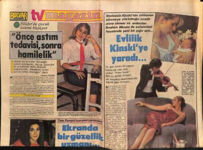 Bulvar Gazetesi Tv Magazin Eki 21 Ocak 1985 - Nilüferde Çocuk Özlemi Büyüyor GZ81371 - 1
