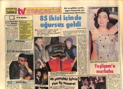 Bulvar Gazetesi Tv Magazin Eki 23 Ocak 1985 - Aynı Gazinoda Çalışan Gönül Yazarla Ahu Tuğba , Artık Uzun Süre Hayatımızda Erkeklere Yer Yok Diyorlar GZ81373 - 1