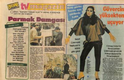 Bulvar Gazetesi Tv Magazin Eki 6 Ocak 1985 - Serpil Çakmaklı Yeşilçama Fırtına Gibi Girdi GZ81382 - 1