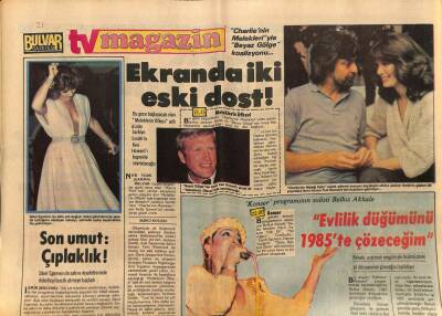 Bulvar TV Magazin Eki Gazetesi 21 Aralık 1984 - Adile Naşit, Ayşen Gruda, Şener Şen GZ79940 - 1