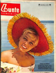 Bunte Illustrierte 7. 9. 1957 - Prinz Sadruddin Khan, Prinz Ali, Nina Dyer NDR85057 - Gökçekoleksiyon