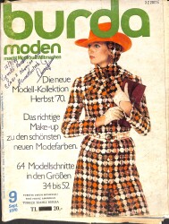 Burda Moden 9 September 1970 - Türkçe İzahlı Anahtar ve Paftası Mevcuttur NDR98424 - Gökçekoleksiyon