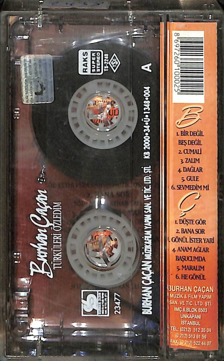 Burhan Çaçan - Türküleri Özledim... Kaset (İkinci El) KST28418 - 2