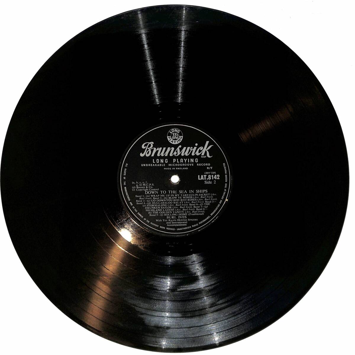 Burl Ives – Sings Down To The Sea In Ships LP PLAK (Açıklamayı Okuyunuz) PLK26654 - 2