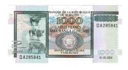 Burundi 1000 Frank 2009 ÇİL YKP6495 - 