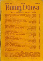BÜTÜN DÜNYA Dergisi TEMMUZ 1948 SAYI 6 KTP1806 - Gökçekoleksiyon