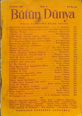 BÜTÜN DÜNYA Dergisi TEMMUZ 1948 SAYI 6 KTP1806 - 1
