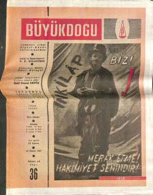 BÜYÜK DOĞU DERGİSİ Necip Fazıl Kısakürek Sayı36, 24 Kasım 1950 -Edebi Siyasi Mecmua Haftalık Dergi TIPKIBASIM NDR73860 - 1