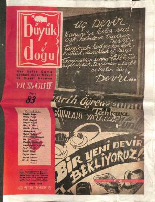 BÜYÜK DOĞU Edebî Siyasî Mecmua (Sayı 83, 5 Mart 1948) Necip Fazıl, Reşat Feyzi, Hakkı Kamil NDR73834 - 1