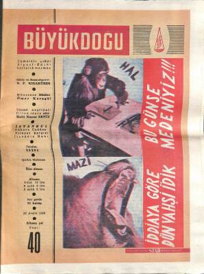 BÜYÜKDOĞU Siyasi edebi haftalık mecmua 22 ARALIK 1950 SAYI40 ( Tıpkıbasımdır ) NDR73864 - 1