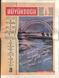 BÜYÜKDOĞU yedi renkli peygamber kuşağının altında ,kervanım yola çıktı , öncüsü kır altında - Sayı 39 - 15 Aralık 1950 Tıpkı Basım NDR73863 - Gökçekoleksiyon
