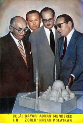 C. Bayar - A. Menderes - F. R. Zorlu - H. Polatkan Kartpostal (Küçük Boy) KRT22539 - Gökçekoleksiyon