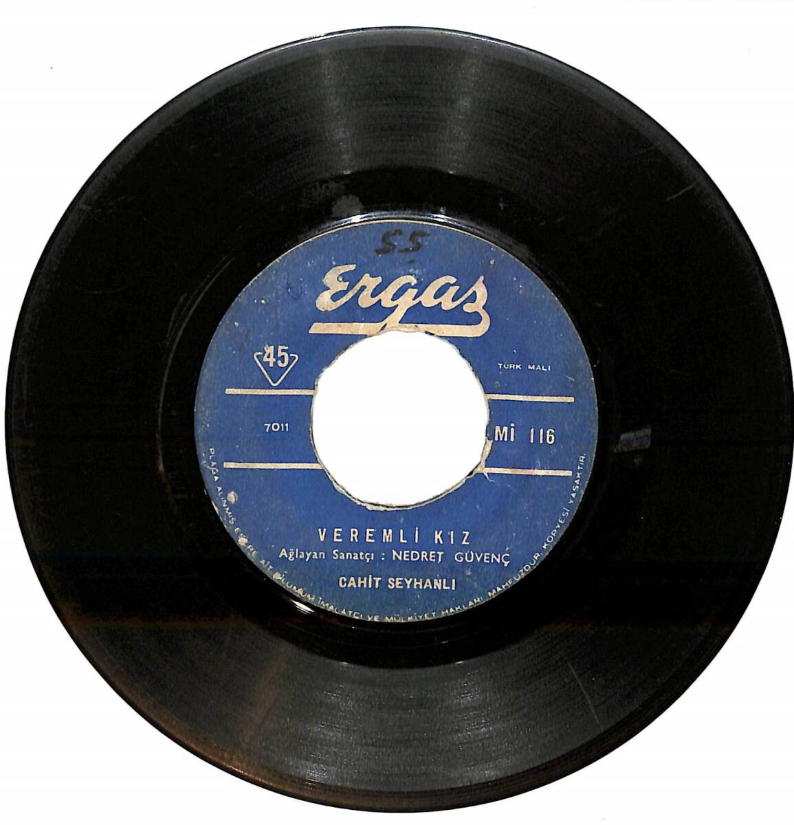 Cahit Seyhanlı - Beyazlanmış Saçının Telleri / Veremli Kız PLAK (10/5.5) PLK26105 - 1