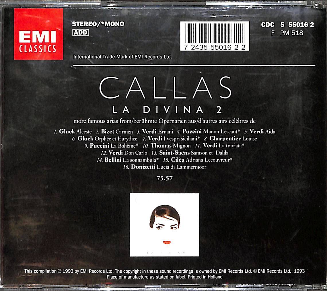 Callas ‎– La Divina 2 CD (İkinci El) CD5411 - 2