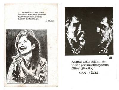 Can Yücel - Nazım Hikmet Kartpostal KRT8033 - 1