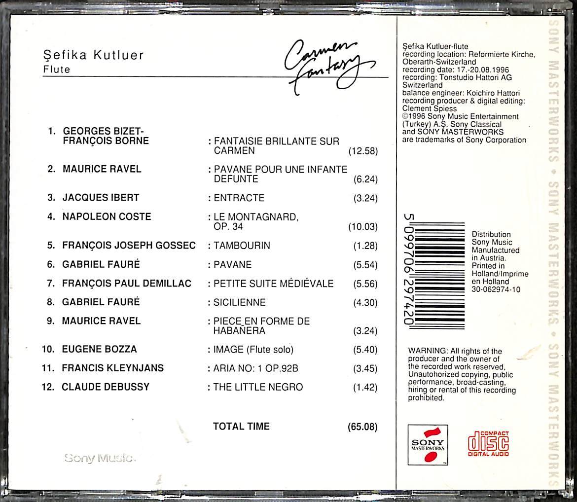 Carmen Fantasy - Şefike Kutluer Flute CD (İkinci El) CD4577 - 2
