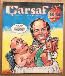 Çarşaf Mizah Dergisi 11 Ağustos 1976 Sayı 35 Kapak Süleyman Demirel , Arka Kapak Necmettin Erbakan - Gökçekoleksiyon