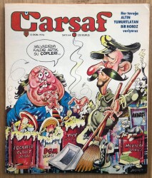 Çarşaf Mizah Dergisi 13 Ekim 1976 Sayı 44 Demirel Yalvarırım Artık Kaldır Artık Şu Çöpleri - Gökçekoleksiyon