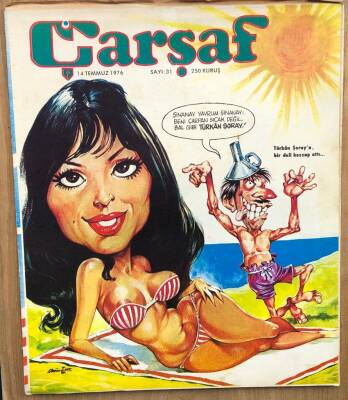 Çarşaf Mizah Dergisi 14 Temmuz 1976 Sayı 31 Kapak Türkan Şoray - 1