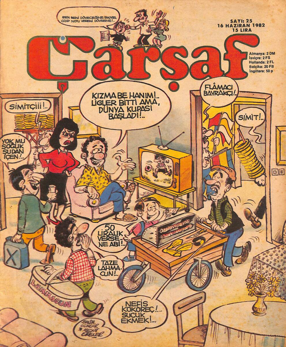 Çarşaf Mizah Dergisi 16 Haziran 1982 Sayı:25 NDR96592 - 1