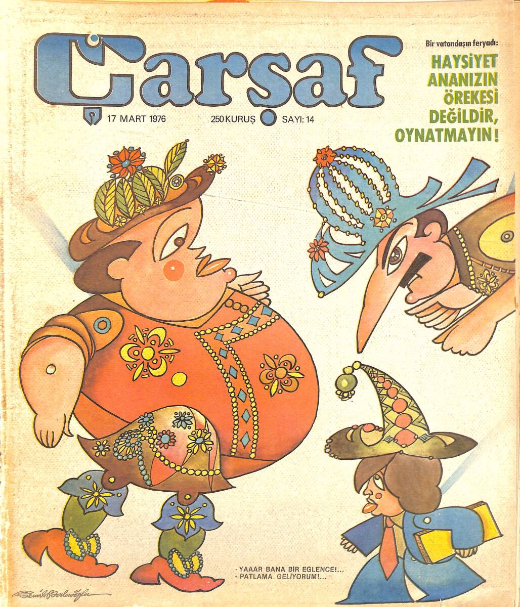 Çarşaf Mizah Dergisi 17 Mart 1976 Sayı:14 NDR96609 - 1