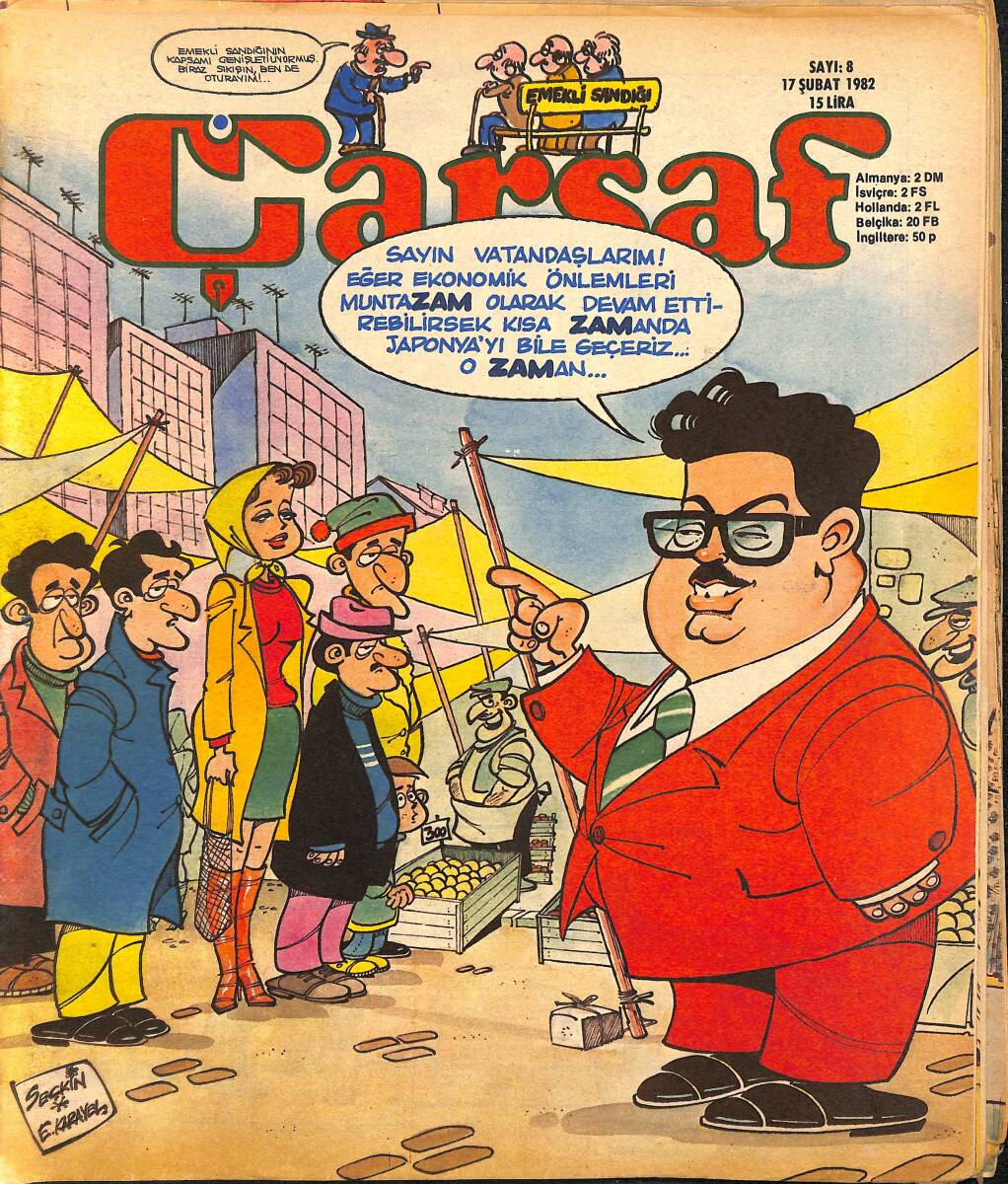 Çarşaf Mizah Dergisi 17 Şubat 1982 Sayı:8 NDR96594 - 1