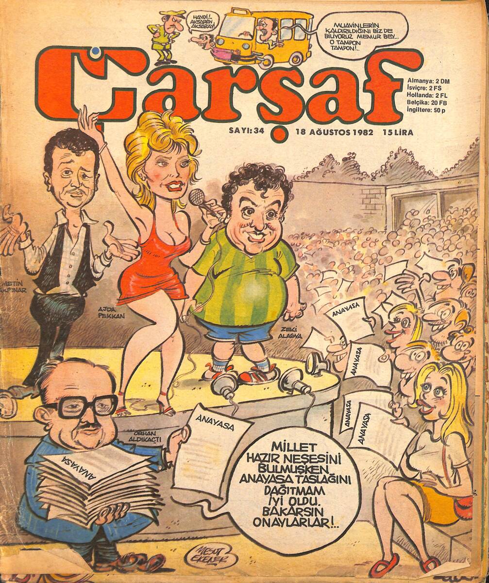 Çarşaf Mizah Dergisi 18 Ağustos 1982 Sayı:34 NDR96591 - 1