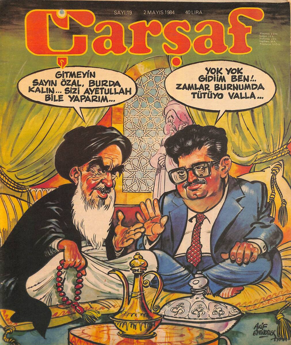 Çarşaf Mizah Dergisi 2 Mayıs 1984 Sayı:19 NDR96588 - 1