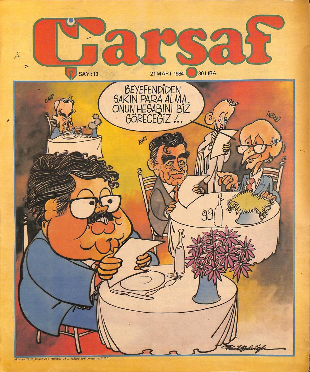 Çarşaf Mizah Dergisi 21 Mart 1984 Sayı:13 NDR96589 - 1