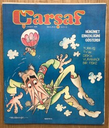 Çarşaf Mizah Dergisi 3 Mart 1976 Sayı 12 Kapak Alparslan Türkeş , Orta Sayfa Çankaya Satrançları.Ispartalı Süleyman Amerikan Başkanlığına En Büyük Aday - Gökçekoleksiyon