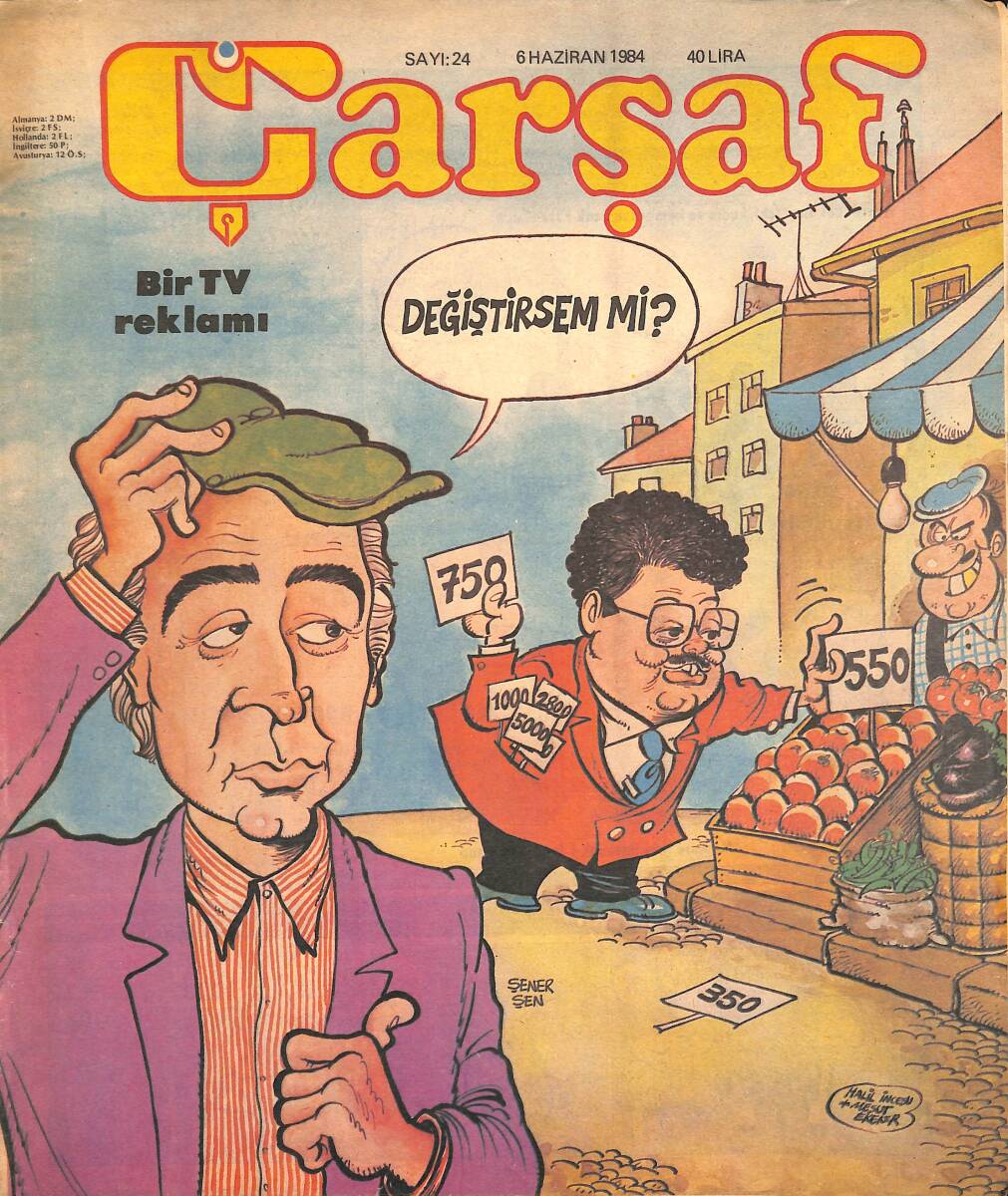 Çarşaf Mizah Dergisi 6 Haziran 1984 Sayı:24 NDR96587 - 1