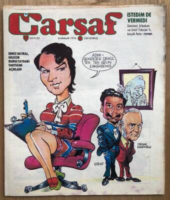 Çarşaf Mizah Dergisi 8 Aralık 1976 Sayı 52 Deniz Baykal Gelecek Kurultaydaki Taktiğini Açıkladı - 1