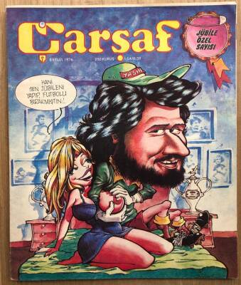 Çarşaf Mizah Dergisi 8 Eylül 1976 Sayı 39 Kapak Galatasaray Yasin - 1