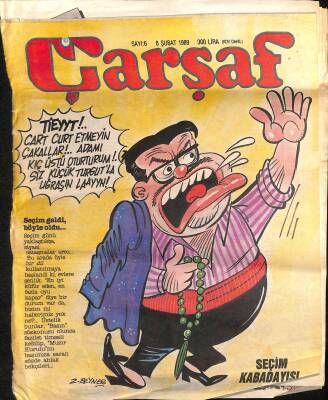 Çarşaf Mizah Dergisi 8 Şubat 1989 Sayı 6 NDR78307 - 1