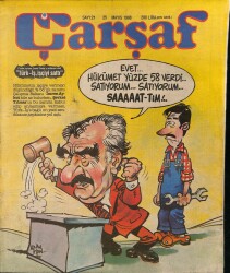 Çarşaf Mizah Dergisi Sayı21 25 Mayıs 1988 NDR20803 - Gökçekoleksiyon