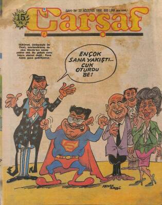 Çarşaf Mizah Dergisi Sayı34 22 Ağustos 1990 NDR20675 - 1