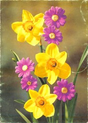 ÇÇiçek Temalı Açılır Kapaklı Kartpostal KRT2740 - 1
