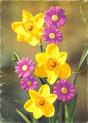 ÇÇiçek Temalı Açılır Kapaklı Kartpostal KRT2740 - 1
