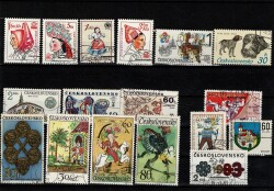 Çekoslovakya Klasik Posta Pulları Koleksiyon Lotu (17 Adet) - MNH/Damgalı Karışık Dönem 1975 - 1988 PPT2771 - 