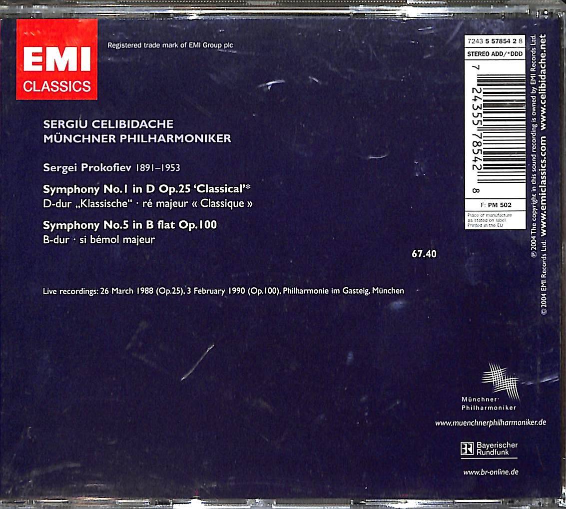 Celıbıdache - Münchner Phılharmonıker, Prokofıev CD (İkinci El) CD4417 - 2